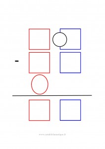 Soustraction traditionnelle à 2 ligne et 2 colonnes
