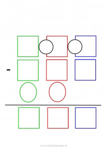 Soustraction traditionnelle à 2 lignes et 3 colonnes